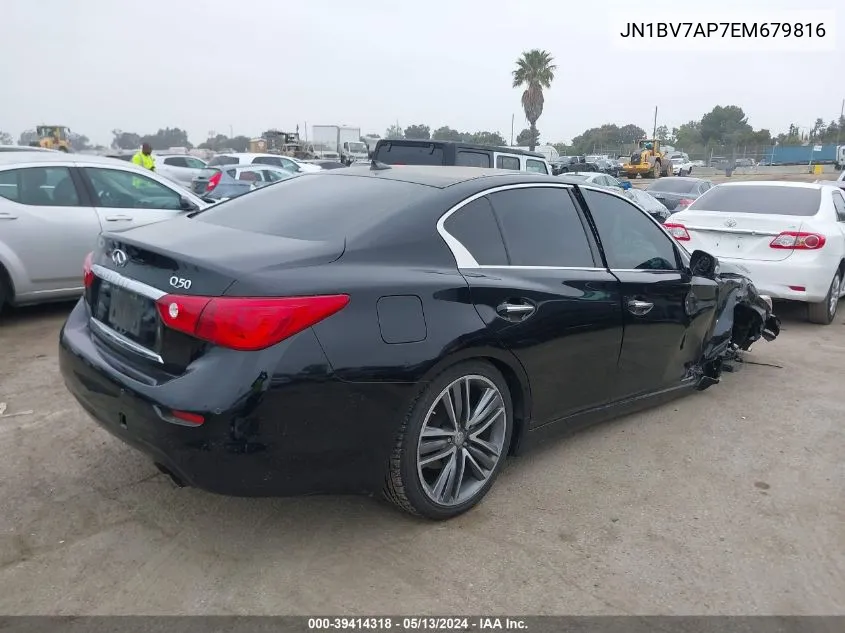 2014 Infiniti Q50 Premium VIN: JN1BV7AP7EM679816 Lot: 39414318