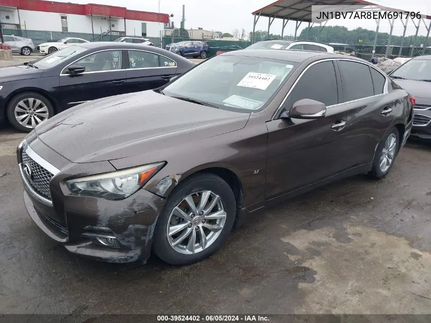 2014 Infiniti Q50 Premium VIN: JN1BV7AR8EM691796 Lot: 39524402