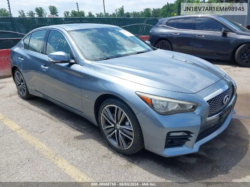 2014 Infiniti Q50 Sport VIN: JN1BV7AR1EM698945 Lot: 39558755