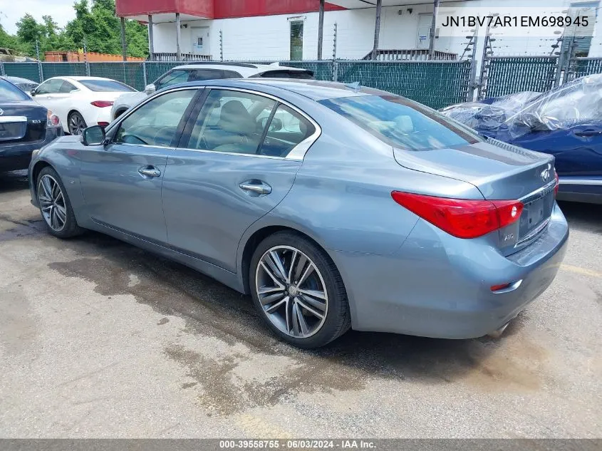 JN1BV7AR1EM698945 2014 Infiniti Q50 Sport