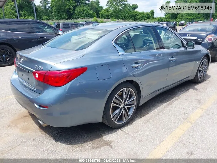 JN1BV7AR1EM698945 2014 Infiniti Q50 Sport