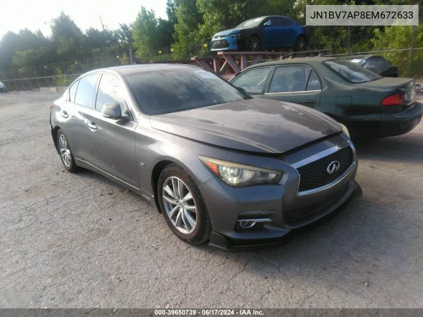 2014 Infiniti Q50 Premium VIN: JN1BV7AP8EM672633 Lot: 39650739