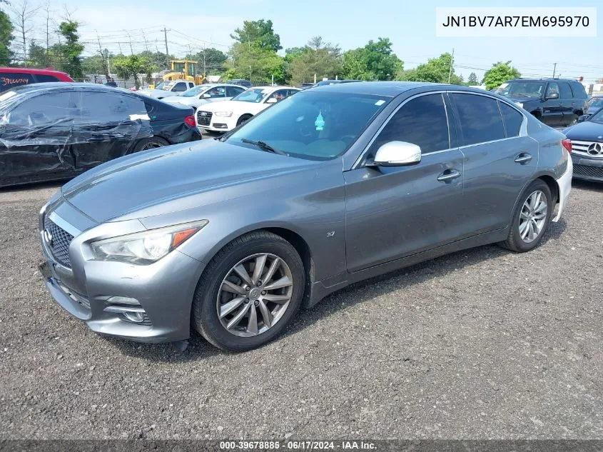 2014 Infiniti Q50 Premium VIN: JN1BV7AR7EM695970 Lot: 39678885