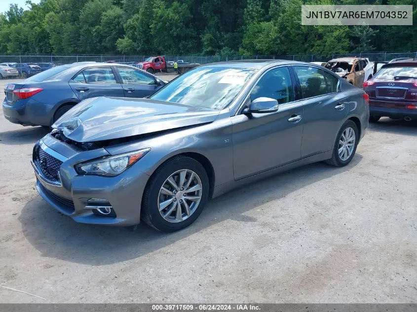 2014 Infiniti Q50 VIN: JN1BV7AR6EM704352 Lot: 39717509