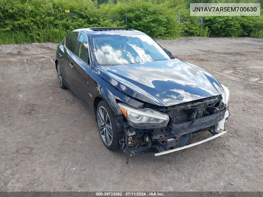 2014 Infiniti Q50 Hybrid Sport VIN: JN1AV7AR5EM700630 Lot: 39733082