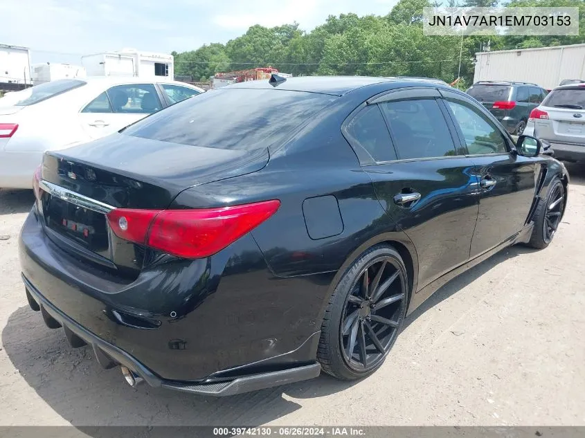 2014 Infiniti Q50 Hybrid Premium VIN: JN1AV7AR1EM703153 Lot: 39742130