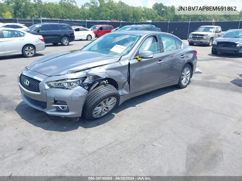 2014 Infiniti Q50 Premium VIN: JN1BV7AP8EM691862 Lot: 39749568