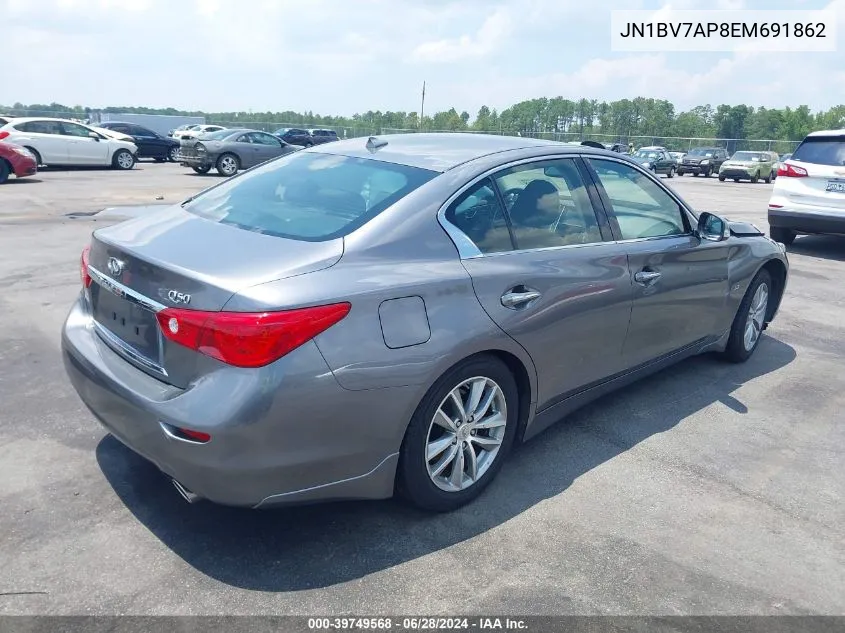 2014 Infiniti Q50 Premium VIN: JN1BV7AP8EM691862 Lot: 39749568