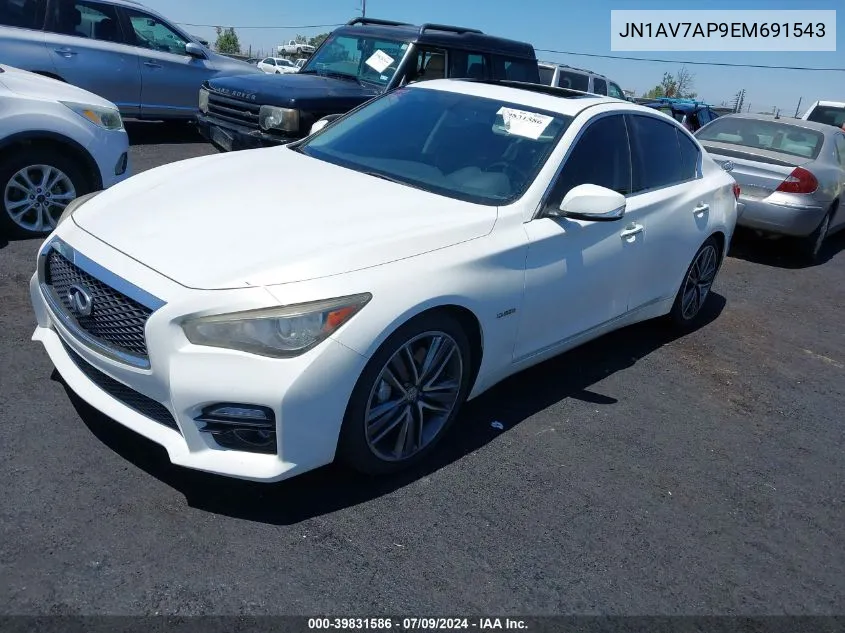 2014 Infiniti Q50 Hybrid Sport VIN: JN1AV7AP9EM691543 Lot: 39831586