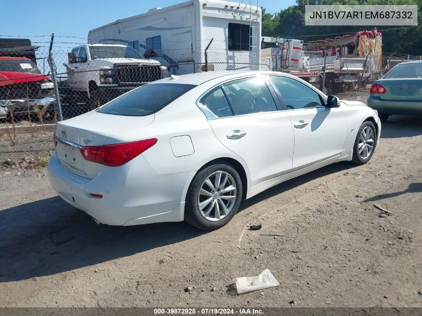 2014 Infiniti Q50 Premium VIN: JN1BV7AR1EM687332 Lot: 39872925