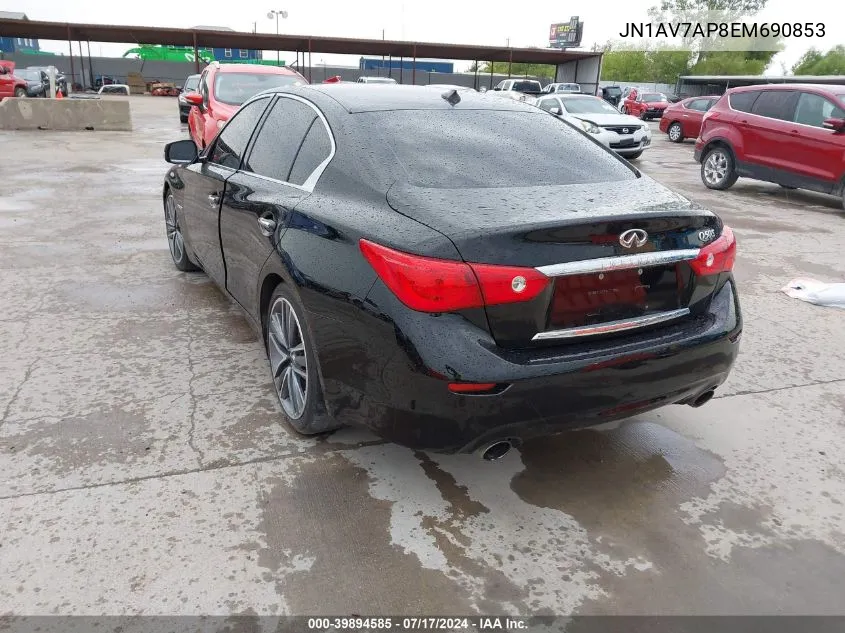 JN1AV7AP8EM690853 2014 Infiniti Q50 Hybrid Sport