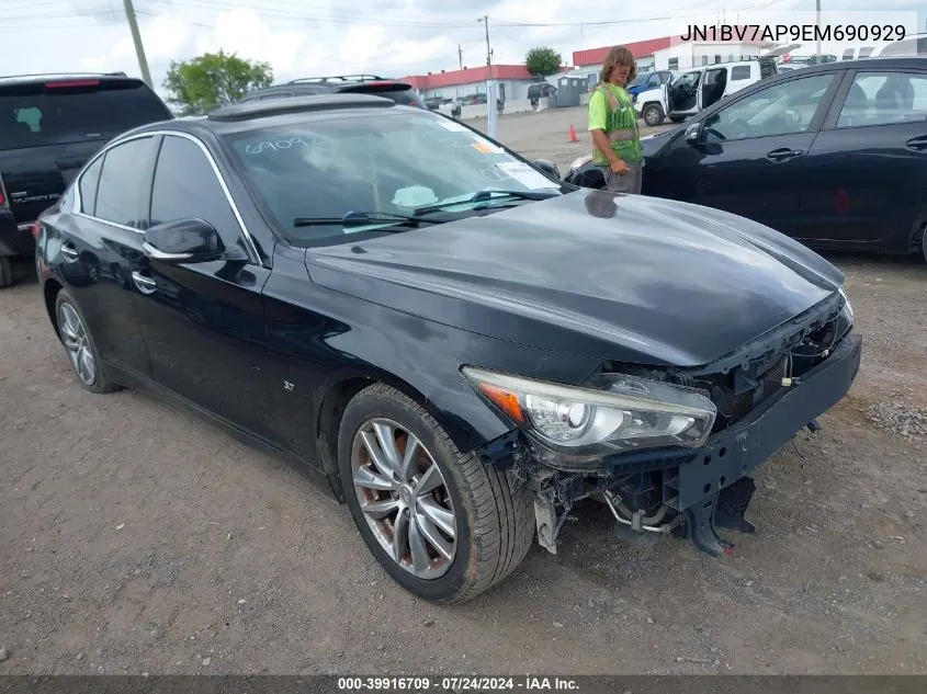 2014 Infiniti Q50 VIN: JN1BV7AP9EM690929 Lot: 39916709