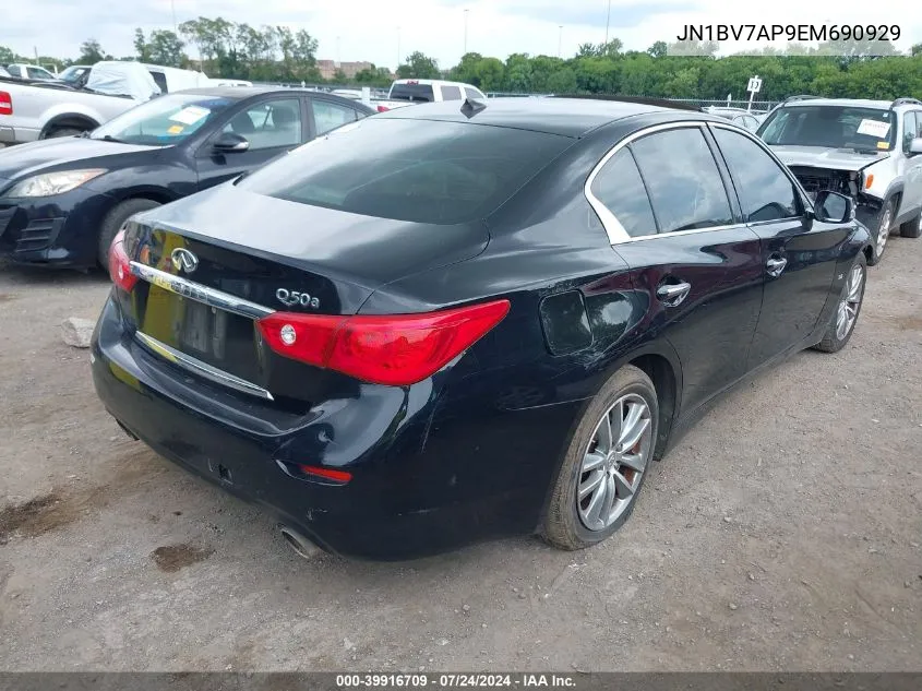 2014 Infiniti Q50 VIN: JN1BV7AP9EM690929 Lot: 39916709