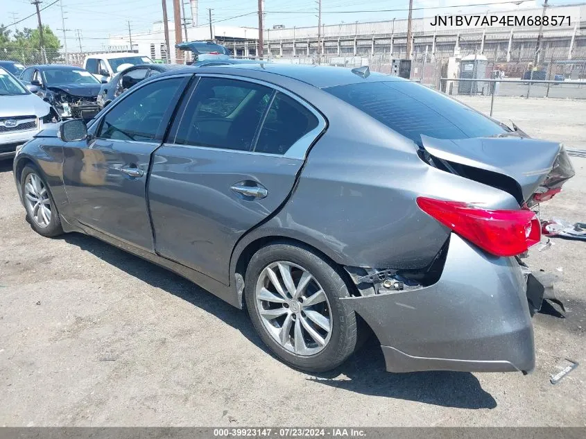 2014 Infiniti Q50 Premium VIN: JN1BV7AP4EM688571 Lot: 39923147