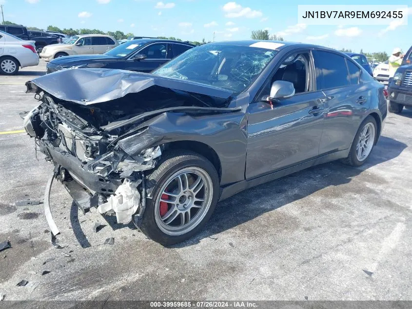 2014 Infiniti Q50 Premium VIN: JN1BV7AR9EM692455 Lot: 39959685