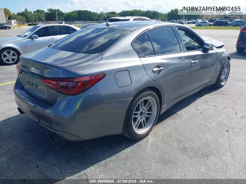 2014 Infiniti Q50 Premium VIN: JN1BV7AR9EM692455 Lot: 39959685