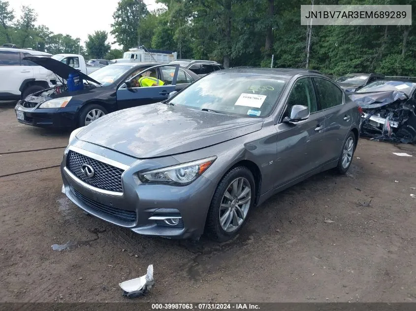 2014 Infiniti Q50 Premium VIN: JN1BV7AR3EM689289 Lot: 39987063