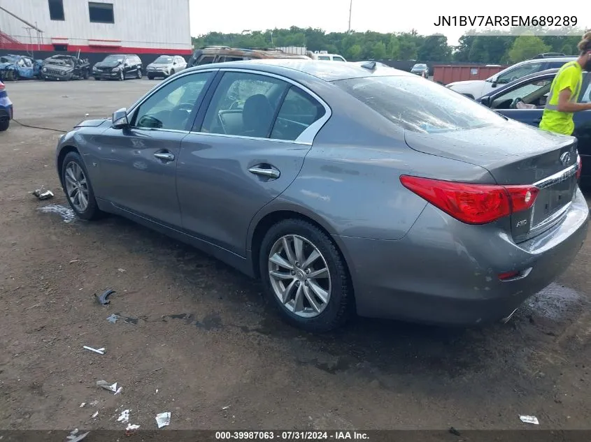 2014 Infiniti Q50 Premium VIN: JN1BV7AR3EM689289 Lot: 39987063