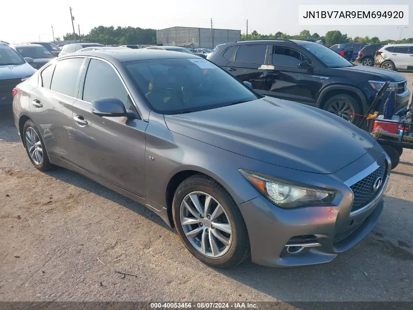 JN1BV7AR9EM694920 2014 Infiniti Q50 Premium