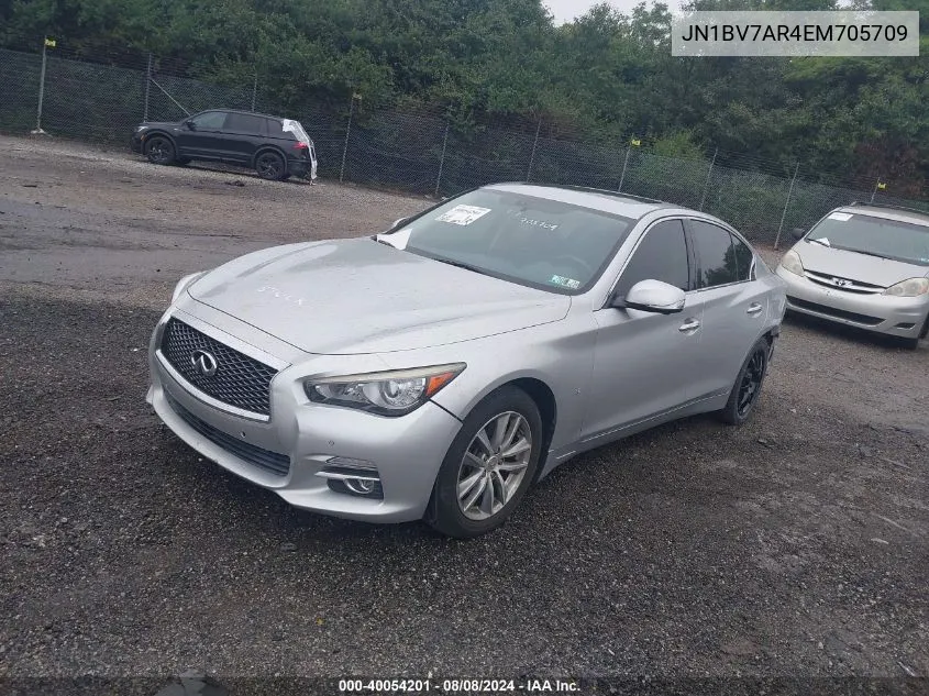 2014 Infiniti Q50 Premium/Sport VIN: JN1BV7AR4EM705709 Lot: 40054201