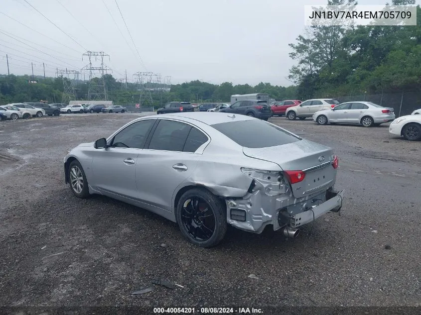 2014 Infiniti Q50 Premium/Sport VIN: JN1BV7AR4EM705709 Lot: 40054201