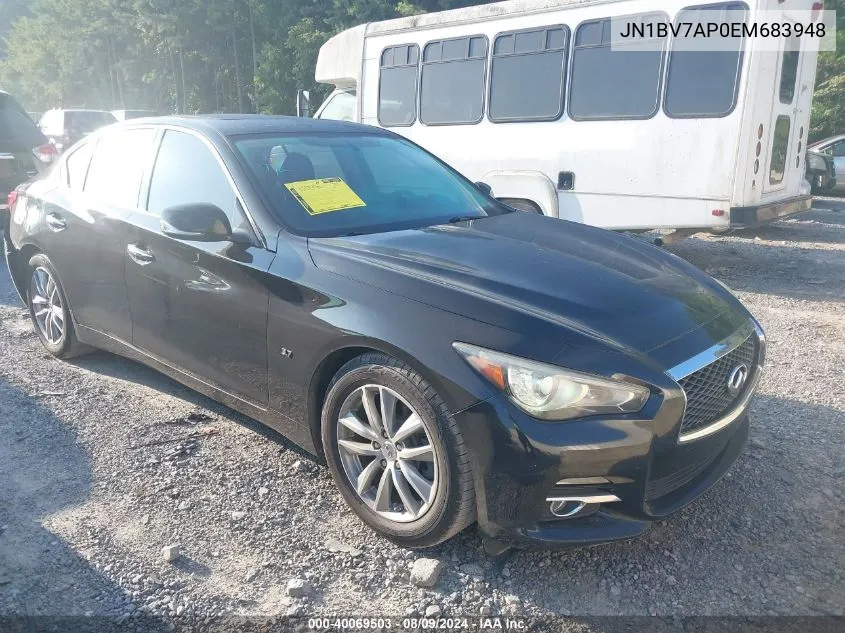 2014 Infiniti Q50 VIN: JN1BV7AP0EM683948 Lot: 40069503