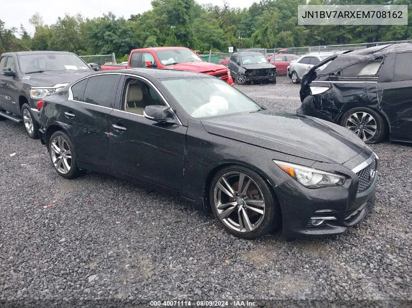 2014 Infiniti Q50 Premium VIN: JN1BV7ARXEM708162 Lot: 40071114