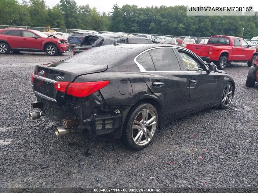 JN1BV7ARXEM708162 2014 Infiniti Q50 Premium