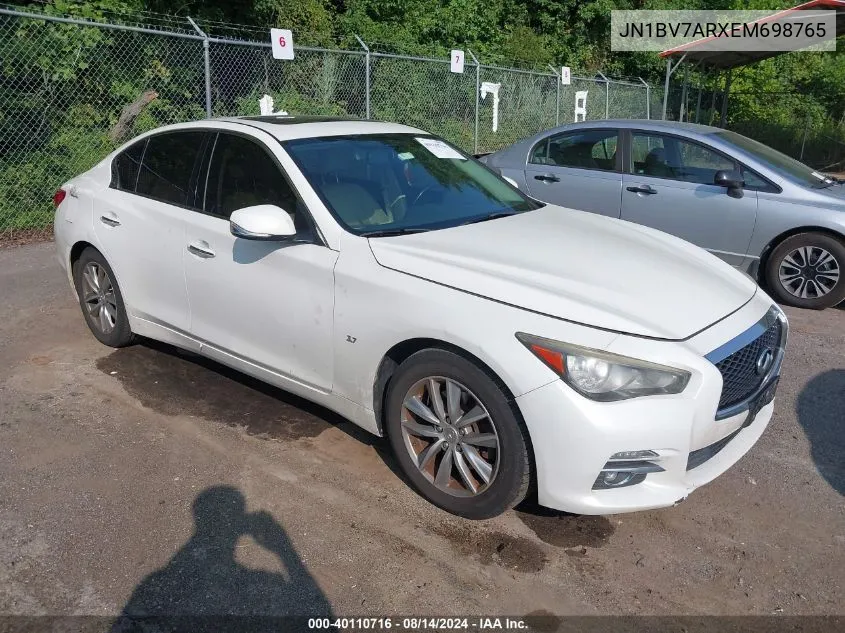 2014 Infiniti Q50 Premium/Sport VIN: JN1BV7ARXEM698765 Lot: 40110716