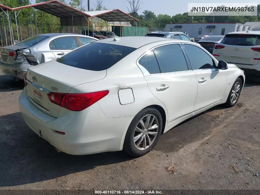 JN1BV7ARXEM698765 2014 Infiniti Q50 Premium/Sport