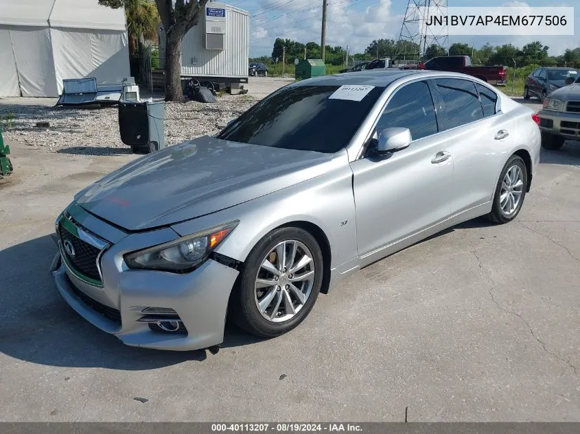 2014 Infiniti Q50 Premium VIN: JN1BV7AP4EM677506 Lot: 40113207