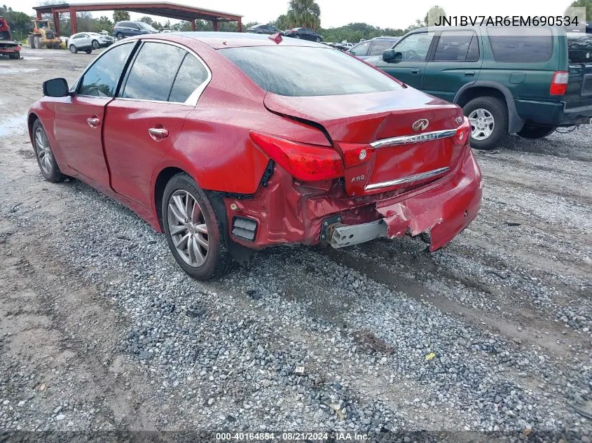 JN1BV7AR6EM690534 2014 Infiniti Q50 Premium