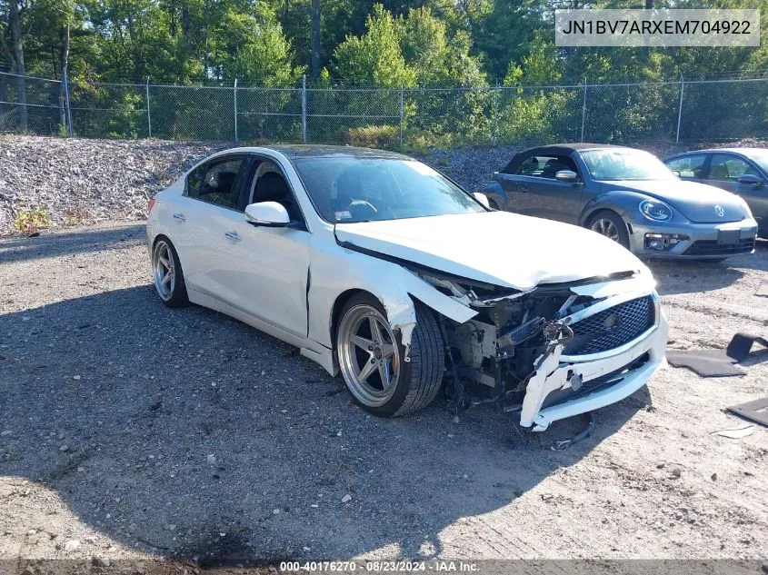 2014 Infiniti Q50 Sport VIN: JN1BV7ARXEM704922 Lot: 40176270