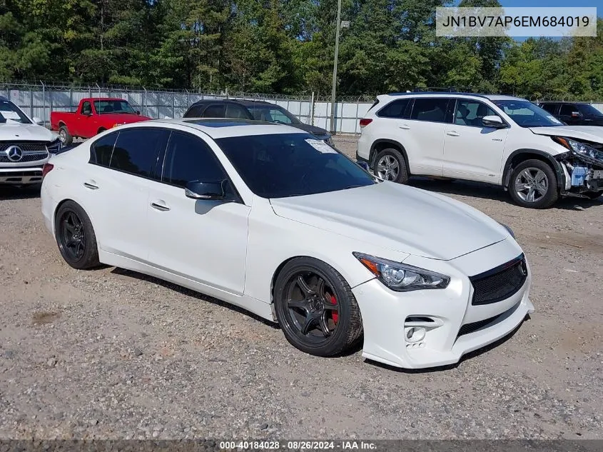 2014 Infiniti Q50 Sport VIN: JN1BV7AP6EM684019 Lot: 40184028