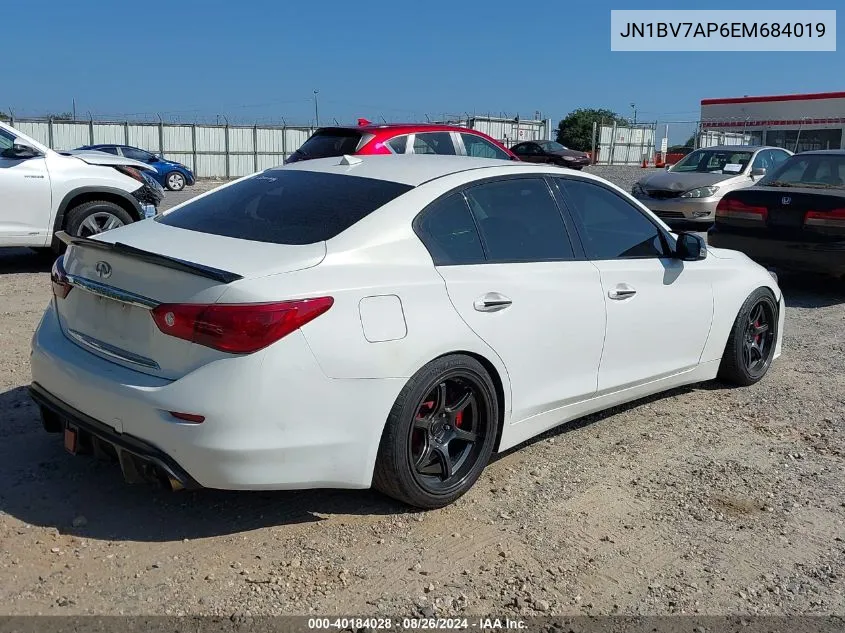 2014 Infiniti Q50 Sport VIN: JN1BV7AP6EM684019 Lot: 40184028