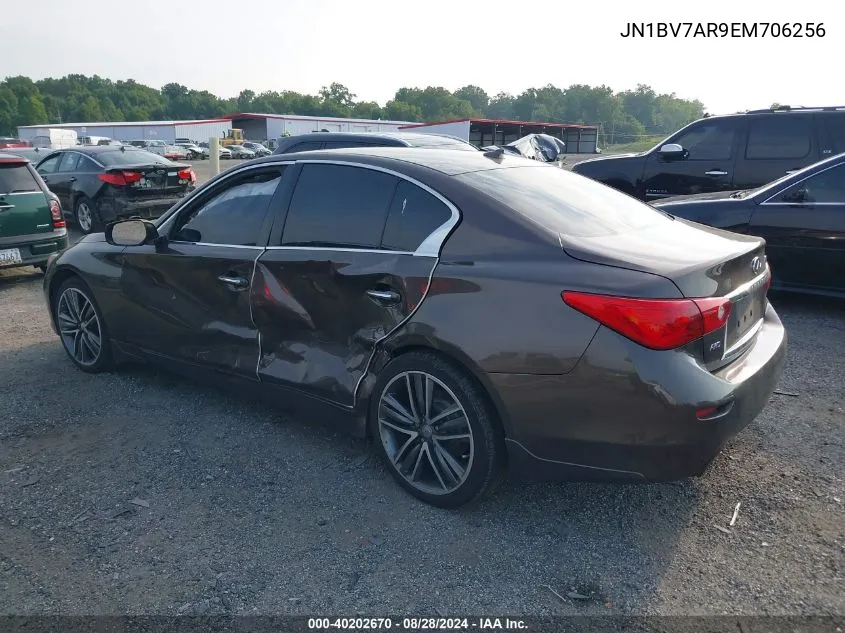 2014 Infiniti Q50 Premium VIN: JN1BV7AR9EM706256 Lot: 40202670