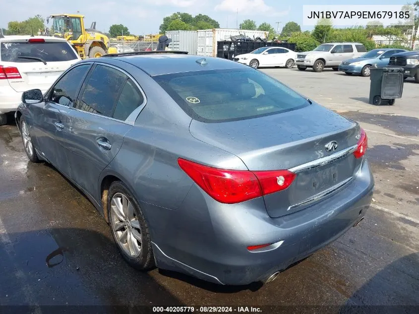 2014 Infiniti Q50 Premium VIN: JN1BV7AP9EM679185 Lot: 40205779