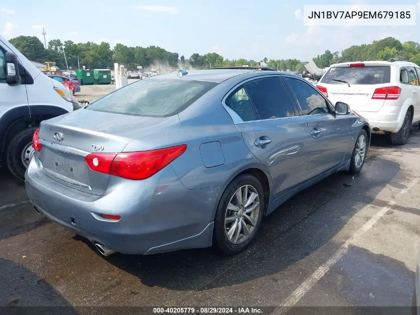 2014 Infiniti Q50 Premium VIN: JN1BV7AP9EM679185 Lot: 40205779