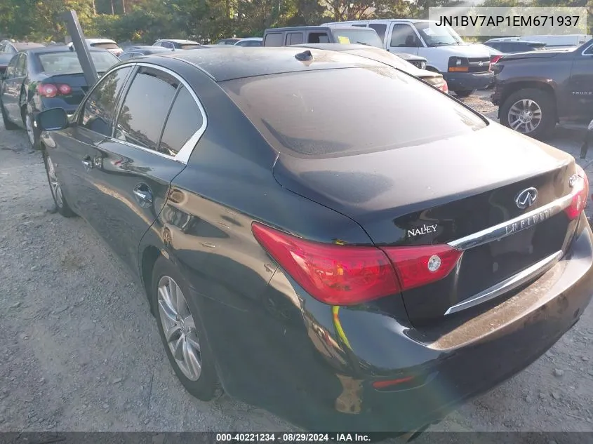 JN1BV7AP1EM671937 2014 Infiniti Q50