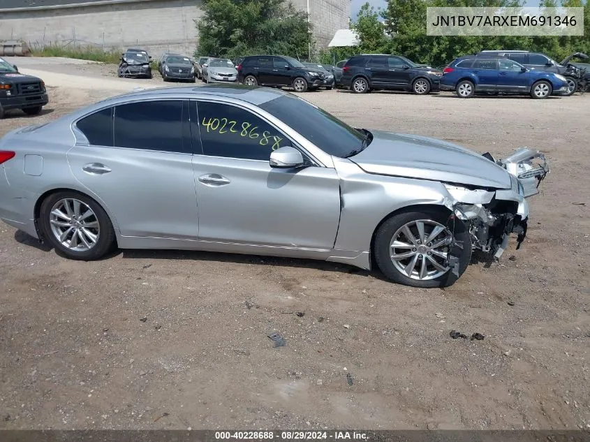 JN1BV7ARXEM691346 2014 Infiniti Q50 Premium