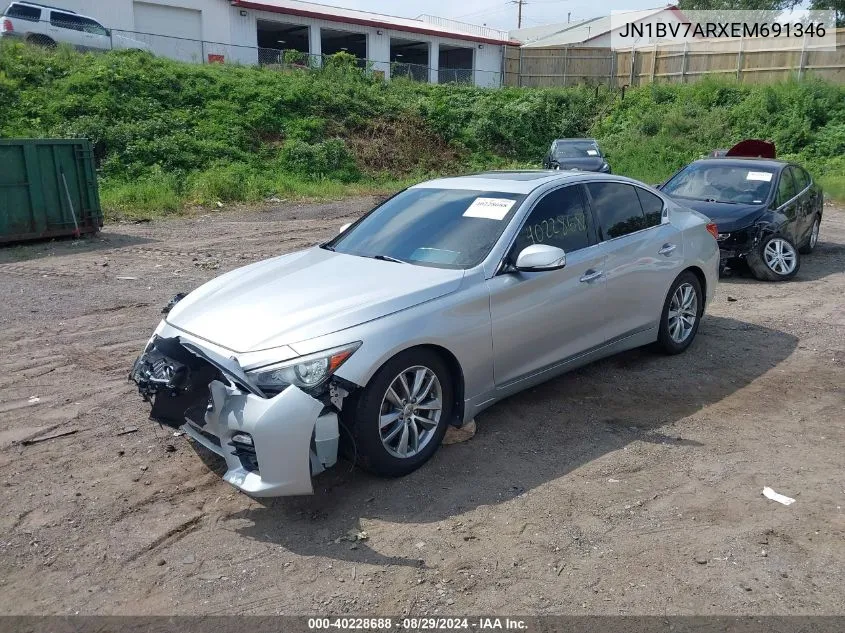 2014 Infiniti Q50 Premium VIN: JN1BV7ARXEM691346 Lot: 40228688