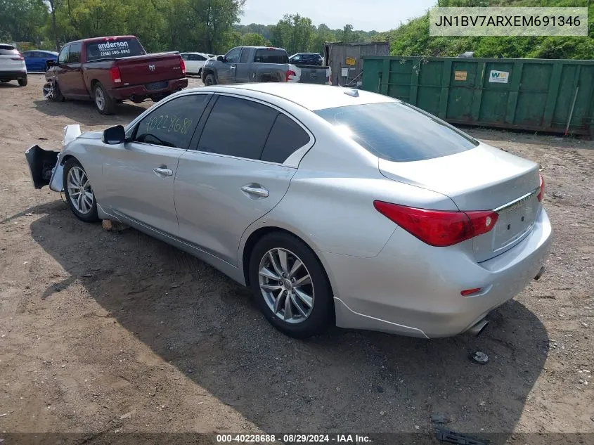 2014 Infiniti Q50 Premium VIN: JN1BV7ARXEM691346 Lot: 40228688