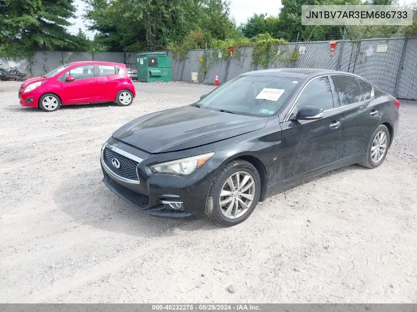 2014 Infiniti Q50 Premium VIN: JN1BV7AR3EM686733 Lot: 40232275