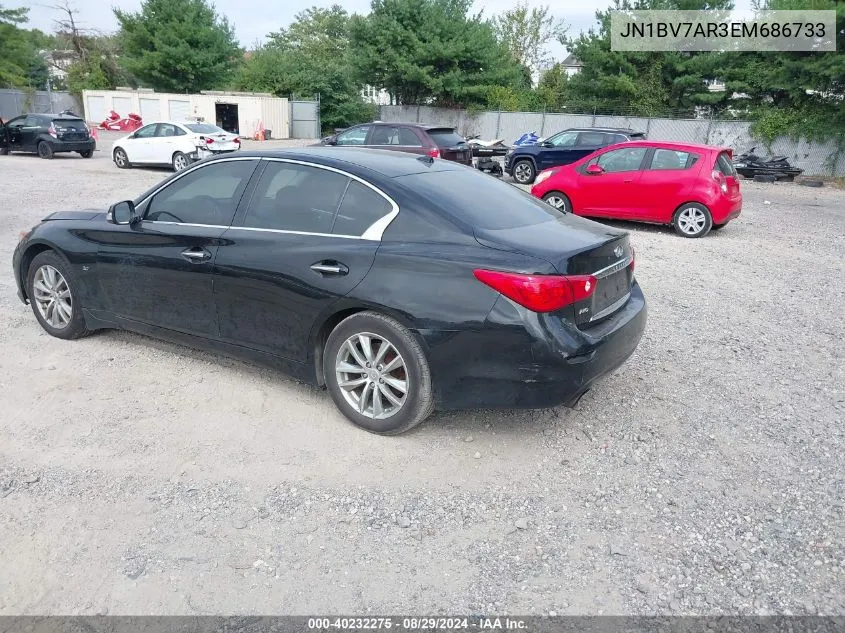 2014 Infiniti Q50 Premium VIN: JN1BV7AR3EM686733 Lot: 40232275