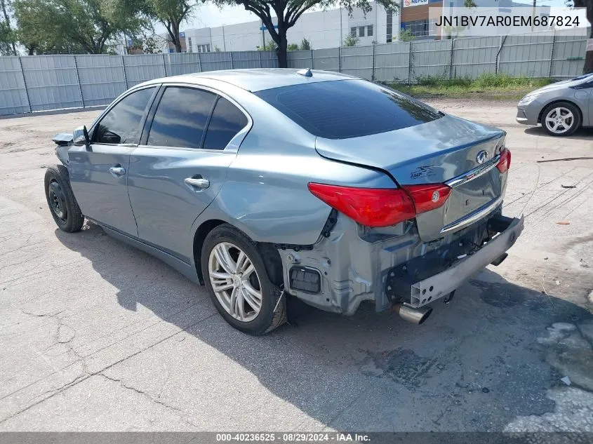 2014 Infiniti Q50 Premium VIN: JN1BV7AR0EM687824 Lot: 40236525