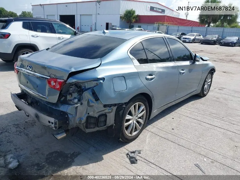 2014 Infiniti Q50 Premium VIN: JN1BV7AR0EM687824 Lot: 40236525