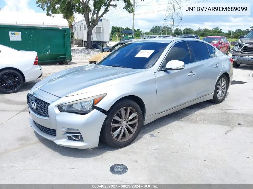 2014 Infiniti Q50 Premium VIN: JN1BV7AR9EM689099 Lot: 40237927