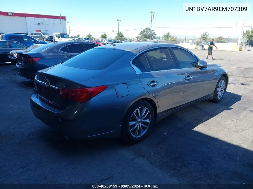 2014 Infiniti Q50 Premium VIN: JN1BV7AR9EM707309 Lot: 40239159