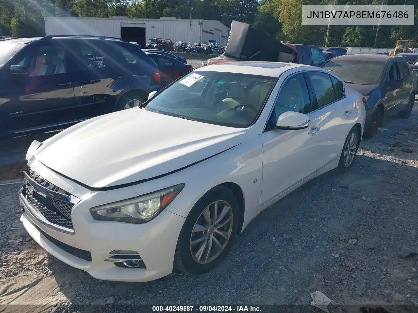 2014 Infiniti Q50 Premium/Sport VIN: JN1BV7AP8EM676486 Lot: 40249887