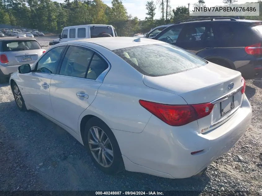 2014 Infiniti Q50 Premium/Sport VIN: JN1BV7AP8EM676486 Lot: 40249887